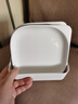 懶角落吐骨碟家用骨碟盤(pán)子骨頭垃圾塑料盤(pán)子餐盤(pán)碟子零食盤(pán)套裝 淺盤(pán)（白色）-4個(gè)裝含底座 曬單實(shí)拍圖