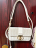 CHARINE&KATH 小&ck女包蜜桃粉法式腋下包包女小眾百搭高級感鏈條斜挎單肩包女 米白色 專(zhuān)柜禮盒裝 曬單實(shí)拍圖