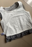 ELLE法式慵懶感吊帶背心女2025夏季新款撞色顯瘦休閑通勤內搭上衣 淺灰 S 曬單實(shí)拍圖