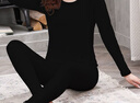 古今（GUJIN）秋冬保暖內衣女100%純棉低領(lǐng)無(wú)痕抗靜電打底內搭女士秋衣秋褲套裝 曬單實(shí)拍圖