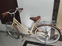 邦德·富士達 自行車(chē)女式24/26寸學(xué)生成人城市通勤復古淑女單速/7級變速買(mǎi)菜車(chē) 24寸鋼架單速 奶咖色 曬單實(shí)拍圖
