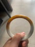 冰種翡翠手鐲黃翡翠手鐲真品玉鐲子正品玉手鐲老坑翡翠雞油黃高檔 57圈口 曬單實(shí)拍圖