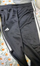 阿迪達斯（adidas）長(cháng)褲男女春季寬松透氣直筒褲跑步運動(dòng)防風(fēng)休閑褲  黑白 XL 曬單實(shí)拍圖