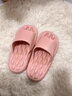 紅豆踩屎感拖鞋女夏季2026新款室內家居浴室洗澡防滑大碼情侶涼拖男士 胭脂粉【按摩軟底】 38-39 【適合37-38腳穿】 曬單實(shí)拍圖