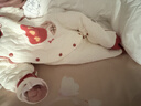 貝瑞加（Babyprints）嬰兒連體衣男女寶寶秋冬保暖衣服夾棉加厚爬服柔軟哈衣 紅花59 曬單實(shí)拍圖