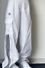 阿迪達斯（adidas）三葉草系列 女 3S CARGO PANTS 梭織長(cháng)褲 JH3176 白色  M  曬單實(shí)拍圖