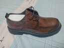 駱駝（CAMEL）牛皮大頭舒適通勤結婚增高男士商務(wù)正裝皮鞋 G15A213009 棕色 41 曬單實(shí)拍圖