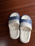 DEATKN德國踩屎感拖鞋女款春夏季2026新款家居室內外穿eva防滑防臭厚底 藍白色 38-39 【適合37_38腳穿】chao 軟 踩屎感 曬單實(shí)拍圖
