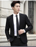 羅蒙 西服男士休閑西裝男套裝外套修身伴郎新郎結婚商務(wù)職業(yè)正裝衣服 黑色雙扣（上衣） XL /175【115-130斤】 曬單實(shí)拍圖