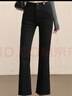 美麗衣櫥（BEAUTIFUL WARDROBE）微喇九分褲子黑色牛仔褲女春季小個(gè)子喇叭褲時(shí)尚馬蹄高腰顯瘦女 曬單實(shí)拍圖