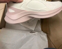 特步女子跑步鞋運動(dòng)鞋冬季新款網(wǎng)面透氣輕便減震休閑跑鞋粉色 曬單實(shí)拍圖