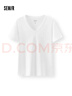 森馬（Semir）短袖t恤女涼感抗菌正肩修身2026夏顯瘦V領(lǐng)白色打底衫109326100002 曬單實(shí)拍圖
