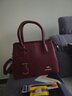 北狐真皮女士包包女頭層牛皮大容量女包中年媽媽款大氣高貴斜挎手提包 酒紅色 曬單實(shí)拍圖