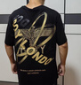 BOY LONDON【時(shí)光輪環(huán)】短袖情侶款春夏老鷹光環(huán)黑色T恤N01902 黑色 XL 曬單實(shí)拍圖