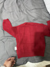 班喜迪女童毛衣春裝2026兒童針織開(kāi)衫寶寶紅色春秋季外套春款小童裝上衣 曬單實(shí)拍圖