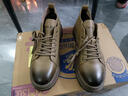 普步仕品牌真皮馬丁靴男2025新款休閑皮鞋男防臭男鞋復古工裝鞋軟底鞋子 棕色 40 曬單實(shí)拍圖