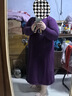 阿究究【專(zhuān)柜大碼】大碼針織連衣裙女2025春裝新款旗袍風(fēng)顯瘦毛衣裙子 藤紫色 5XL (建議170-210斤高品) 曬單實(shí)拍圖