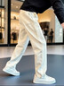 倉石一樹(shù)直筒春夏新款休閑褲衛男生士寬松運動(dòng)潮牌高端馬年薄長(cháng)褲子棉明星 米白色 XL 曬單實(shí)拍圖