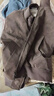 卡圖弛 美式復古vintage扎染棉服男款冬季加絨廓形棉衣潮流機車(chē)夾克外套 咖色 3XL 【建議165-185斤】 曬單實(shí)拍圖