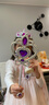 憶愛(ài)愛(ài)莎公主披風(fēng)艾莎衣服兒童皇冠魔法棒生日禮物兒童節表演服演出 紫色套裝 均碼 曬單實(shí)拍圖