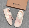 駱駝（CAMEL）松包德訓鞋女活力革網(wǎng)撞色拼接休閑板鞋 L25A245022 粉色  38  曬單實(shí)拍圖