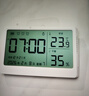 漢時(shí)（Hense）電子鐘溫濕度計室內家用溫度濕度表學(xué)生兒童萬(wàn)年歷夜光鬧鐘家用臺鐘電子時(shí)鐘表HAMY12 電池款 曬單實(shí)拍圖