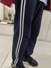 季駱森校褲男女款春秋款二道杠藏青色校服褲子小學(xué)初中高中學(xué)生運動(dòng)褲 【二杠】藏青色 XL 【建議120-135斤】 曬單實(shí)拍圖