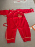 貝瑞加（Babyprints）嬰兒衣服大紅色新春喜慶連體衣寶寶過(guò)年內衣滿(mǎn)月服柔軟 葫蘆59 曬單實(shí)拍圖