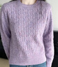 熙世界（sllsky）莫奈粉紫絞花毛衣秋冬2025年新款復古圓領(lǐng)軟糯羊毛針織衫 莫奈粉紫 XL 曬單實(shí)拍圖