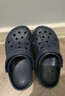 卡駱馳（CROCS）貝雅兒童洞洞鞋男女童戶(hù)外包頭沙灘鞋拖鞋/207013/207012 深藍色-410 28 (165mm) 曬單實(shí)拍圖