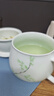 昌南茶杯影青陶瓷景德鎮茶水分離茶具過(guò)濾帶蓋辦公泡茶杯節節高升 曬單實(shí)拍圖