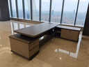 閃朗辦公桌現代實(shí)木辦公桌椅組合烤漆桌面家用簡(jiǎn)約書(shū)房學(xué)習桌實(shí)木書(shū)桌 圓角桌面 1.6米單柜老板桌 曬單實(shí)拍圖