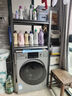 洗衣機架子滾筒翻蓋上方置物架陽(yáng)臺浴室收納架家用衛生間馬桶架子 兩層70*40*160黑色【層高可調】 曬單實(shí)拍圖