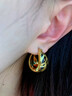 世紀緣豹紋耳環(huán)18K金琺瑯復古時(shí)尚設計個(gè)性穿搭耳飾生日禮物送女友 精美禮盒 曬單實(shí)拍圖