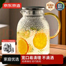 京東京造 涼水壺 高硼硅玻璃茶水分離耐熱耐高溫冷水壺泡茶杯大容量1.8L 曬單實(shí)拍圖