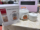 天際（TONZE） 單人隔水燉一人份1人用小型陶瓷電燉鍋迷你電燉盅多功能蒸燉家用全自動(dòng)煮粥神器7BG 橙色 0.7L 曬單實(shí)拍圖