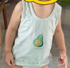 貝瑞加（Babyprints）兒童背心2件幼兒園男女寶寶午睡內衣夏季純棉打底上衣 綠100 曬單實(shí)拍圖
