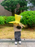 牧萌兒童雨衣寶寶幼兒園男女童透氣防水斗篷式飛碟雨具 小黃鴨 S 曬單實(shí)拍圖