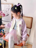 G.duck小黃鴨童裝女童外套春秋季兒童棒球服小女孩學(xué)院風(fēng)春裝開(kāi)衫夾克衫 圖片色 100 （建議身高90cm 3-4歲）cm 曬單實(shí)拍圖