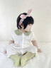 愛(ài)莉安娜嬰幼兒夏季衣服a類(lèi)棉短袖連體衣服公主短袖碎花爬服女寶寶外出服 綠色 73cm 73CM 曬單實(shí)拍圖