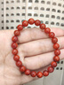 石玥珠寶精品7-8mm涼山南紅瑪瑙手串本命年轉運珠手鏈男女士款禮物 曬單實(shí)拍圖