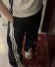 阿迪達斯（adidas）女 運動(dòng)型格系列 S  KN BANANA PN 針織長(cháng)褲 KB8998 黑色  M  曬單實(shí)拍圖