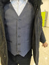 羅蒙（ROMON）西裝套裝馬甲男士商務(wù)休閑職業(yè)背心酒店伴郎結婚坎肩兄弟團購工裝 灰色（單件馬甲） R35 L 175 曬單實(shí)拍圖