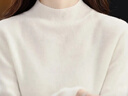 【超好看】針織衫女冬季百搭修身半高領(lǐng)內搭高級感打底衫可外穿 白色 2XL 【140-160斤】 曬單實(shí)拍圖