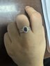 GEM STONE KING藍寶石戒指女925銀一款兩戴雙色套戒時(shí)尚簡(jiǎn)約送女朋友七夕節禮物 美7號 曬單實(shí)拍圖