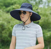 Charm Kendo漁夫帽男女夏季釣魚(yú)帽大檐登山遮臉?lè )罆裉?yáng)帽防紫外線(xiàn)遮陽(yáng)帽 深灰【旅行百搭防曬A款】 曬單實(shí)拍圖