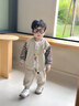 班吉熊男童春裝套裝2026新款寶寶帥氣春秋衣服兒童卡通三件套休閑潮童裝 米色寶寶狗三件套 90 曬單實(shí)拍圖