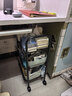 溢彩年華廚房置物架落地儲物架移動(dòng)收納小推車(chē)蔬菜架子多層零食架1056-BK 曬單實(shí)拍圖