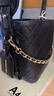 CHARLES&KEITH26夏季新品菱格手提鏈條水桶包子母包CK2-10701658 Black黑色 S 曬單實(shí)拍圖