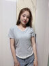 柯蘭娜假兩件拼接設計感小眾短袖T恤女夏裝修身韓版短款半袖上衣2026 淺灰色 L 【建議106-120斤】 曬單實(shí)拍圖